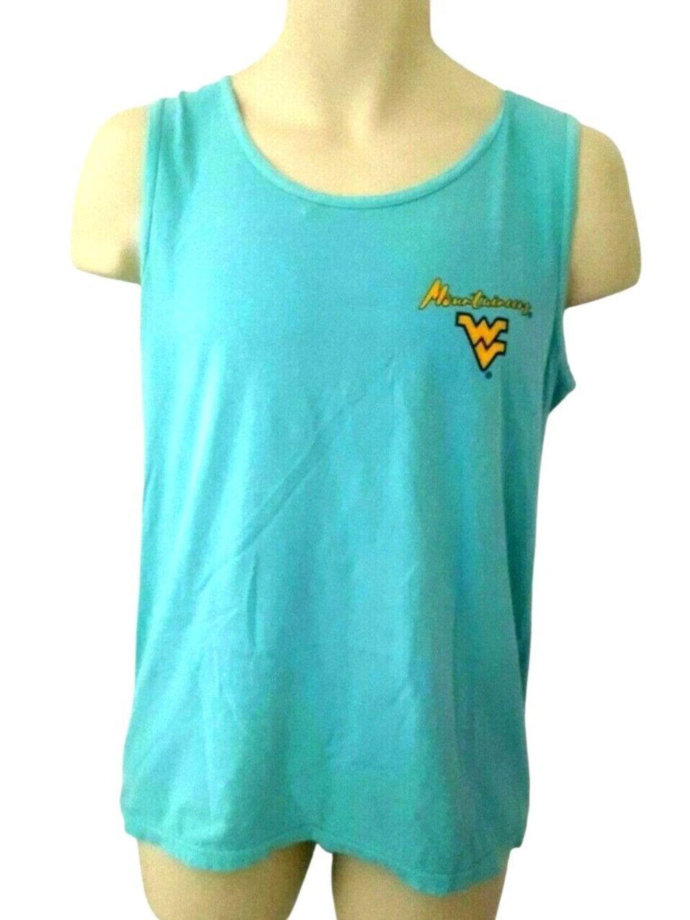 West Virginia Mountaineers Tank Top T Shirt Size Small Front & Back Logos New
